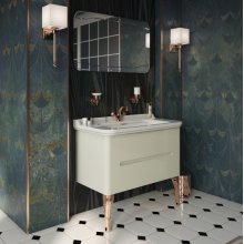 Мебель для ванной Kerasan Waldorf 100 белая ножки золото