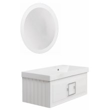 Мебель для ванной La Fenice Cubo 90 правосторонняя белая