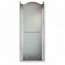 Дверь в нишу Migliore Diadema SX 80 матовое стекло с декором