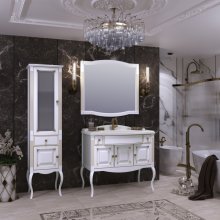Мебель для ванной Опадирис Лаура 100 белая с патиной