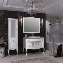 Мебель для ванной Опадирис Лаура 100 белая матовая со столешницей