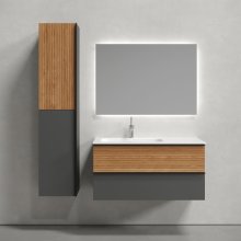 Мебель для ванной Sancos Delta 100 L дуб/графит