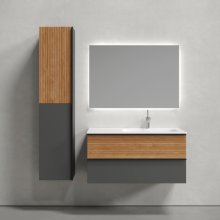 Мебель для ванной Sancos Delta 100 R дуб/графит