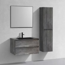 Мебель для ванной Vincea Luka 80 цвет серый камень Black