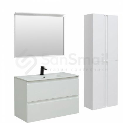 Мебель для ванной Allen Brau Eclipse 100 см белый матовый