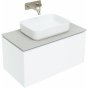 Мебель для ванной Allen Brau Infinity 85 см сплошной фасад белый