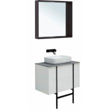 Мебель для ванной Allen Brau Reality 80 см с накладной раковиной белый