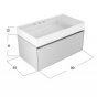 Мебель для ванной Antonio Lupi Simplo 90 с 1 ящиком