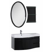 Мебель для ванной Aquanet Опера 115 L черная с две...