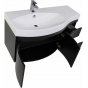Мебель для ванной Aquanet Опера 115 L черная с дверцами