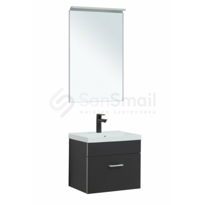 Мебель для ванной Aquanet Верона M 50 цвет черный матовый