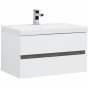 Мебель для ванной Aquanet Беркли 80 белая/ дуб рошелье