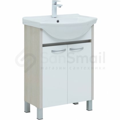 Мебель для ванной Aquanet Донна 60 белая/белый дуб
