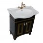 Мебель для ванной Aquanet Валенса 80 черная краколет/золото