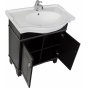 Мебель для ванной Aquanet Валенса 80 черная краколет/серебро