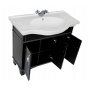 Мебель для ванной Aquanet Валенса 100 черная краколет/серебро