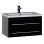 Мебель для ванной Aquanet Верона 75 черная подвесная