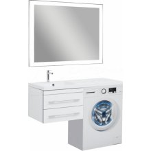 Мебель под стиральную машину Aquanet Верона 120 L белая подвесная