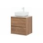 Мебель для ванной со столешницей Aquanet Nova Lite 60 2 ящика дуб шоколадный