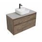 Мебель для ванной со столешницей Aquanet Nova Lite 100 2 дуб рустикальный