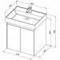 Мебель для ванной Aquanet Nova Lite 60 2 дверцы дуб рустикальный