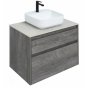 Мебель для ванной со столешницей Aquanet Nova Lite 75 2 ящика дуб рошелье