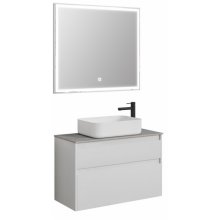 Мебель для ванной со столешницей Aquanet Nova Lite 90 2 белый глянец