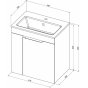Мебель для ванной Aquanet Практика 60 с дверцами маренго