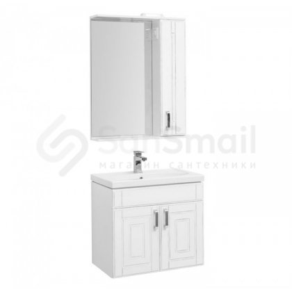Мебель для ванной Aquanet Рондо 70 белый антик с дверцами
