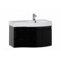 Мебель для ванной Aquanet Сопрано 95 R черная с дверцами