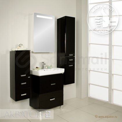 Мебель для ванной Акватон Америна Н 60 черный глянец