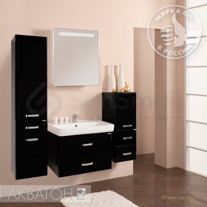 Мебель для ванной Акватон Америна 80 черный глянец