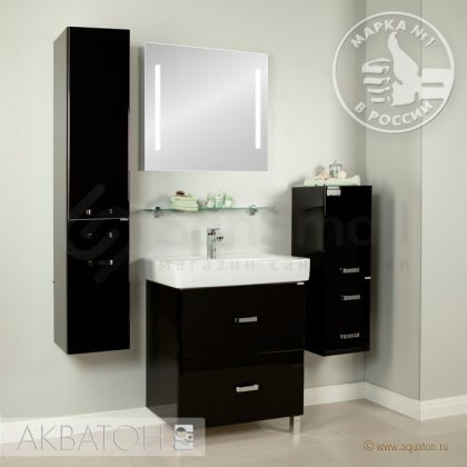 Мебель для ванной Акватон Америна Н 80 черный глянец