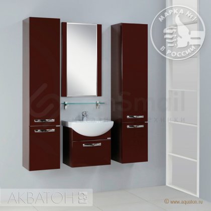 Мебель для ванной Акватон Ария 50 темно-коричневая