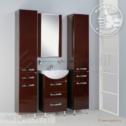 Мебель для ванной Акватон Ария 50 Н темно-коричневая
