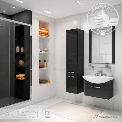 Мебель для ванной Акватон Ария 65 черный глянец