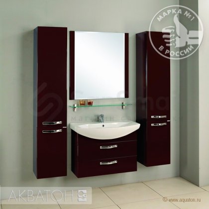 Мебель для ванной Акватон Ария 80 М темно-коричневая