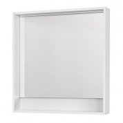 Зеркало Акватон Капри 80 см белый глянец
