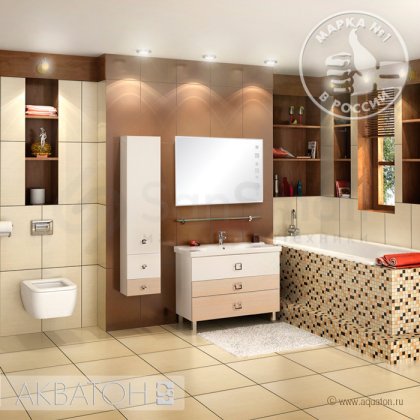 Мебель для ванной Акватон Стамбул 105 М сосна ларедо
