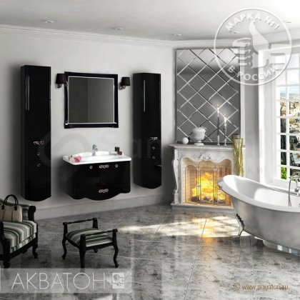 Мебель для ванной Акватон Венеция 90 черный глянец