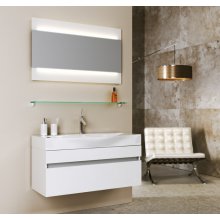 Мебель для ванной Aqwella Бергамо 100 подвесная белая