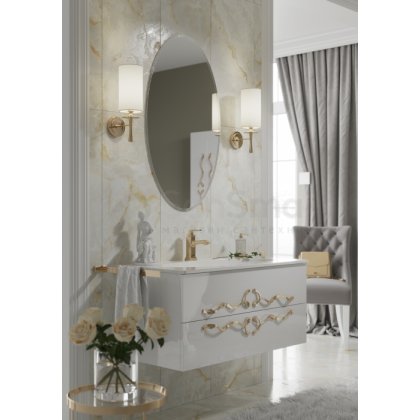 Мебель для ванной Clarberg Due Amanti 100 белый глянец