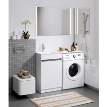 Мебель для ванной под стиральную машину Aqwella Forma 115 с бельевой корзиной