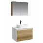 Мебель для ванной Aqwella Mobi 80 белая фасад дуб балтийский