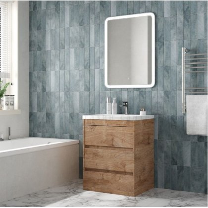 Мебель для ванной Art&Max Family-M 58 напольная дуб харбор золотой