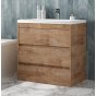 Мебель для ванной Art&Max Family-M 75 напольная дуб харбор золотой