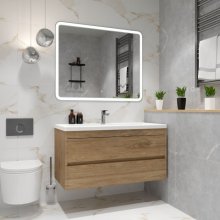 Мебель для ванной Art&Max Family-M 100 подвесная дуб харбор золотой