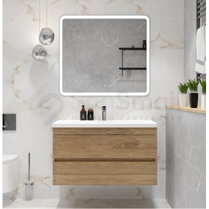 Мебель для ванной Art&Max Family-M 90 дуб харбор золотой