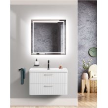 Мебель для ванной BelBagno Due 80-BB-8076-3-80 белый металлик