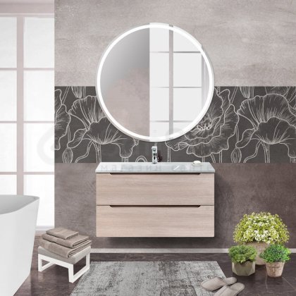 Мебель для ванной BelBagno Etna 100-BB1010/465-LV-VTR-BL Rovere Grigio